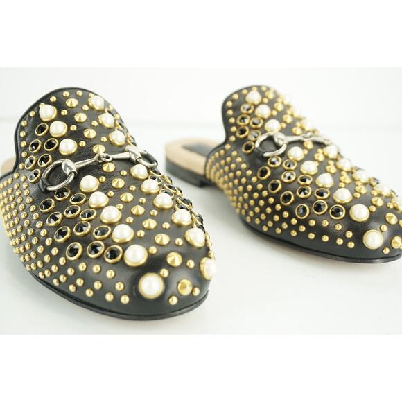 Gucci Princetown Pearl Studded Slide Mule Loafers Size 35 Horse Bit NIB $1500 - Picture 11 of 12